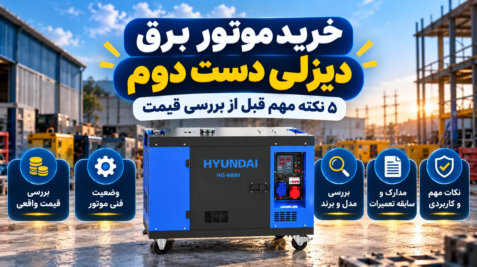 ۵ نکته طلایی که قبل از بررسی قیمت موتور برق دیزلی دست دوم باید بدانید