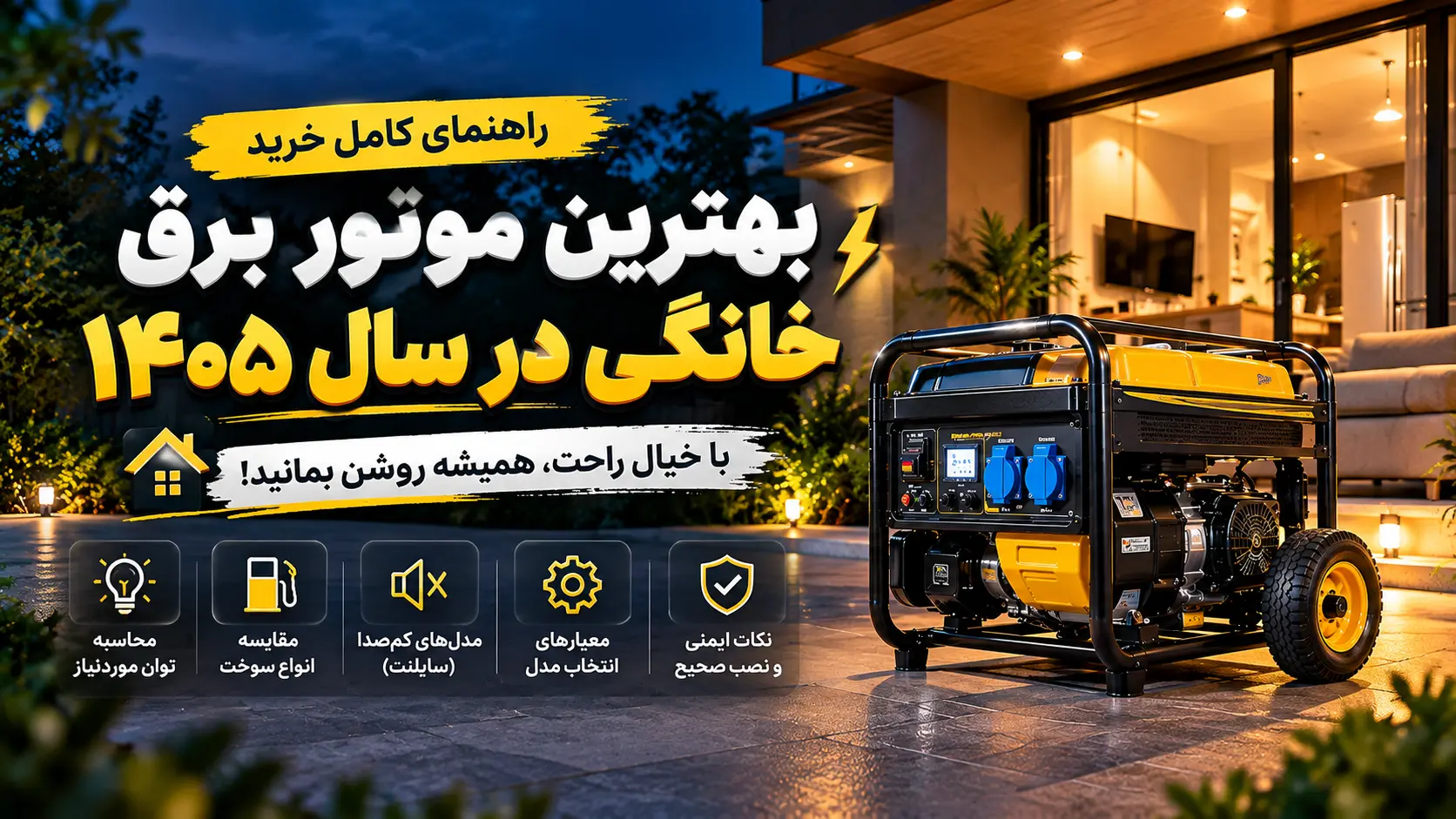بهترین موتور برق خانگی در ایران ۱۴۰5 | راهنمای خرید + قیمت