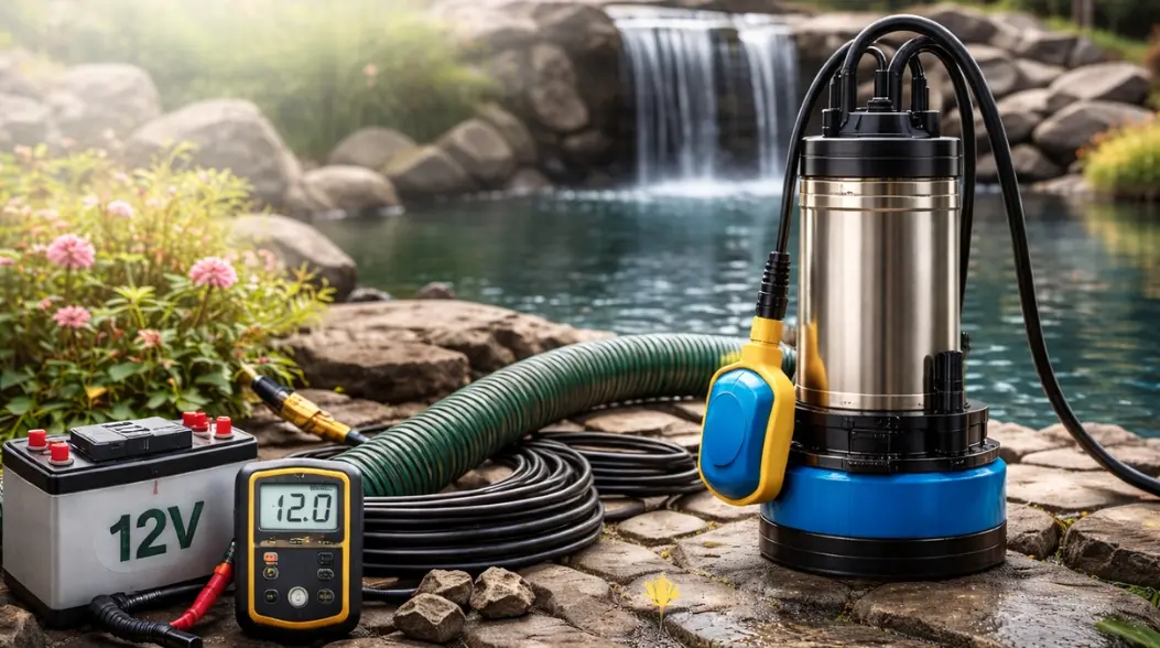 راهنمای انتخاب کفکش ۱۲ ولت برای مصرف واقعی (هد/دبی/آمپر)