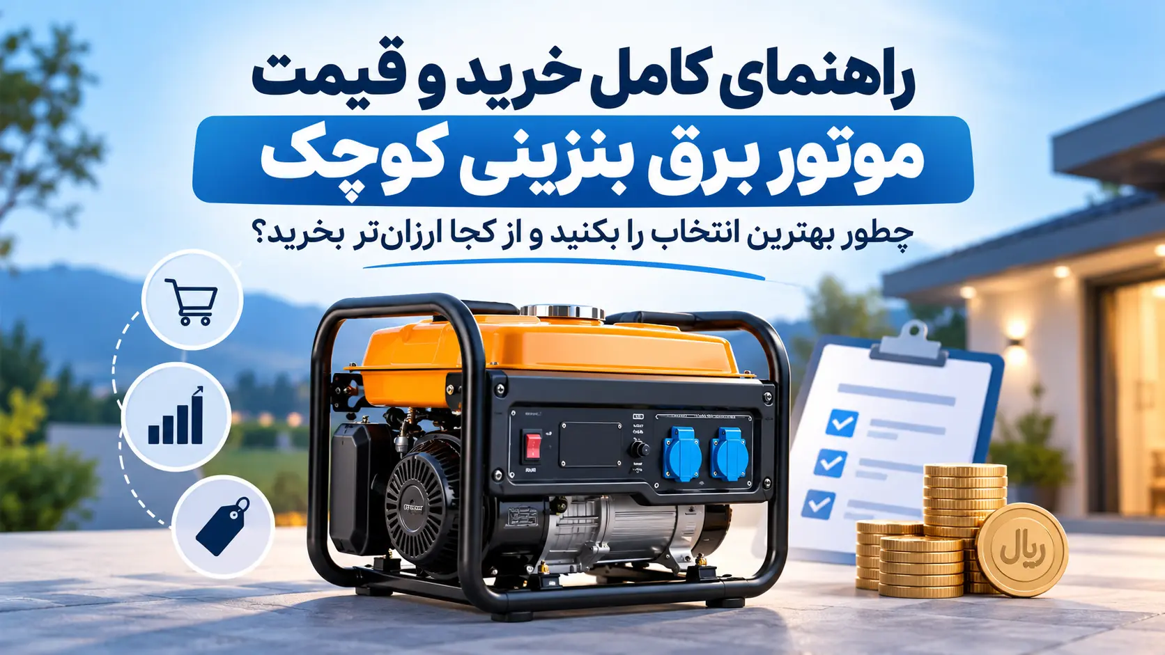 راهنمای کامل خرید و قیمت موتور برق بنزینی کوچک - چطور بهترین انتخاب را بکنید و از کجا ارزان‌تر بخرید؟