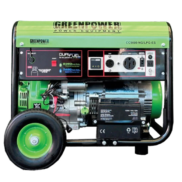 موتور برق گرین پاور ۷.۵ کیلووات CC9000NG/LPG-ES تک فاز