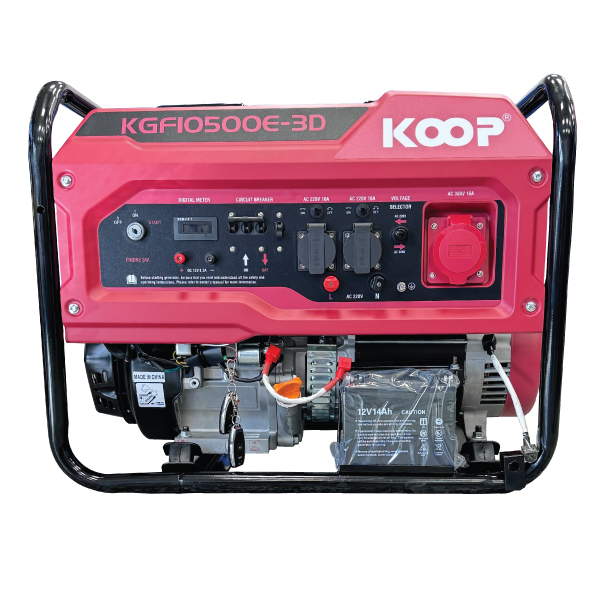 موتور برق بنزینی کوپ ۹ کیلووات مدل KGF10500E3D تک فاز و سه فاز ریموت‌دار