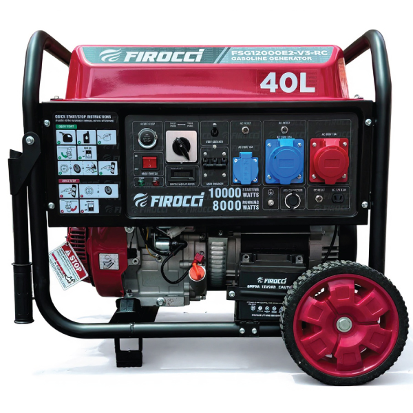موتور برق بنزینی فیروچی ۱۰ کیلووات مدل FSG12000E2V3RC تک فاز و سه فاز ریموت‌دار