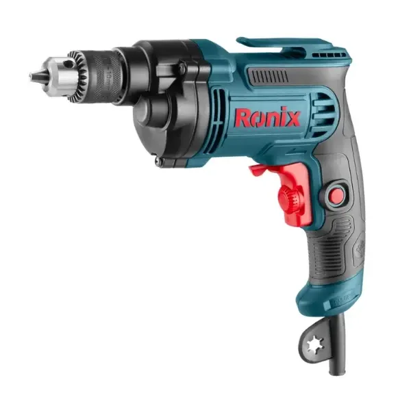 دریل برقی رونیکس ۱۰ میلیمتری ۵۰۰ وات مدل 2116 سه نظام آچاری