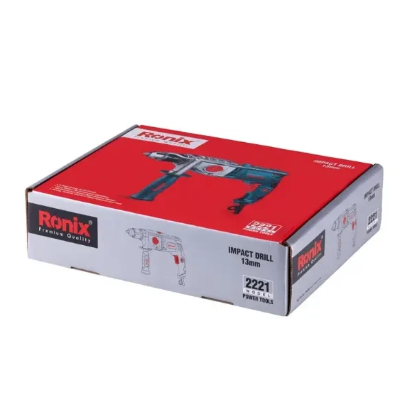 تصویر دریل گیربکسی برقی رونیکس سه نظام آچاری مدل 2221