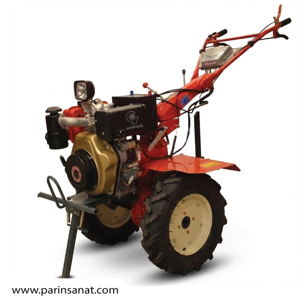 تیلر کولتیواتور دیزلی کاما ۱۰ اسب بخار مدل KDT910KE استارتی گلگیر قرمز صندوقی