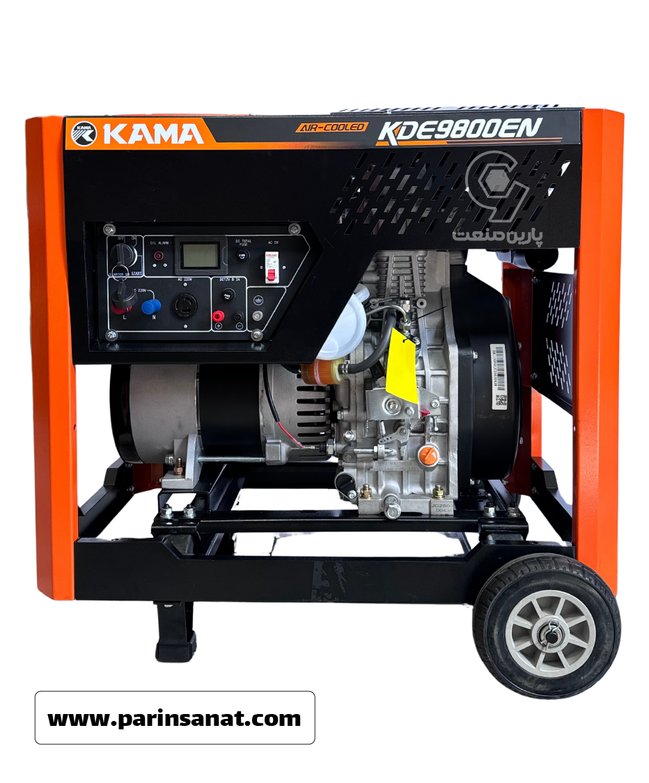 موتور برق دیزلی کاما ۸.۵ کیلووات مدل KDE9800EN استارتی تک فاز