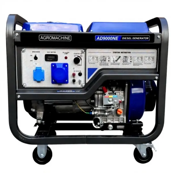 موتور برق دیزلی آگرو ۷.۵ کیلووات مدل AD9000NE تک فاز استارتی