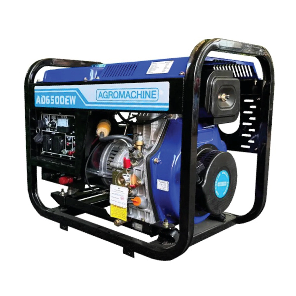 موتور برق دیزلی آگرو ۴.۵ کیلووات مدل AD6500EW تک فاز هندلی استارتی