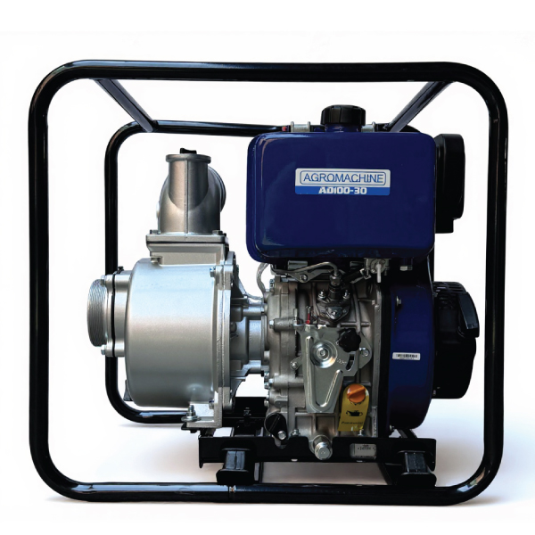موتور پمپ دیزلی آگرو ۴ اینچ 25 متری مدل AD100-30 هندلی