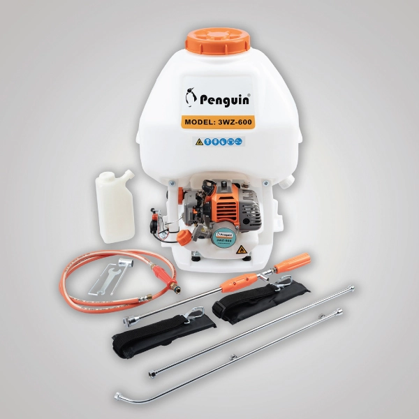 نمای اقلام همراه تصویر سمپاش پشتی موتوری PENGUIN مدل 3WZ600