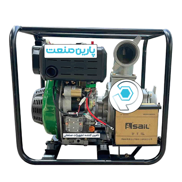 موتور پمپ دیزلی چانگفا ۴ اینچ مدل CFWD100CE استارتی