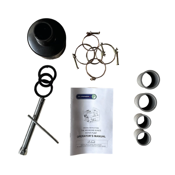 اقلام همراه موتور پمپ بنزینی زونگشن ۲ اینچ مدل HG20 هندلی