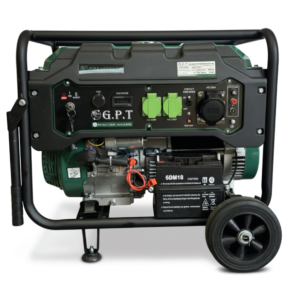 موتور برق سه گانه سوز GPT با ۸ کیلووات مدل GPA-10600GE تک فاز دارای پورت ATS