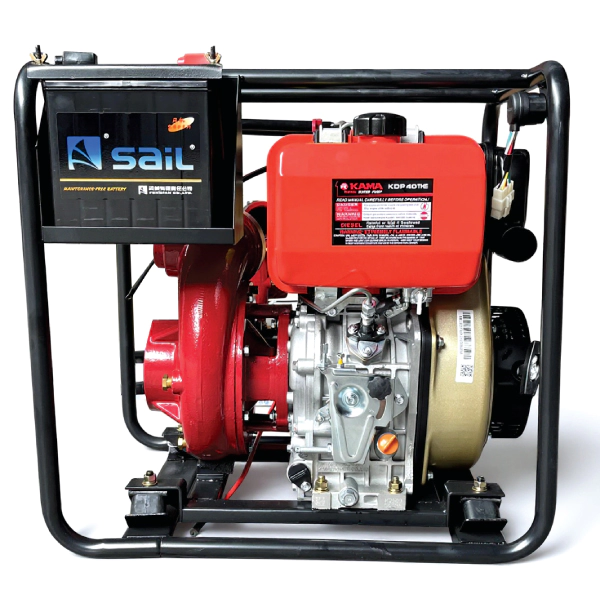 موتور پمپ دیزلی کاما 4 اینچ 55 متری مدل KDP40THE استارتی