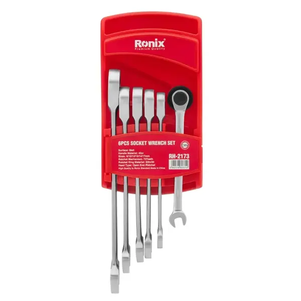 ست آچار جغجغه دسته ثابت رونیکس 6 عددی مدل rh2173