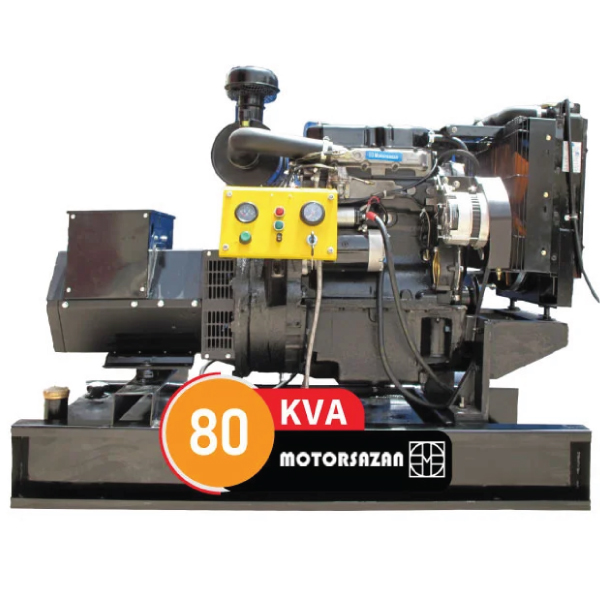 دیزل ژنراتور موتور سازان 80 کاوا مدل 4.40 کوپله شده با ژنراتور استمفورد چین