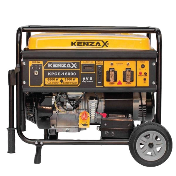 موتور برق بنزینی کنزاکس ۶ کیلووات مدل KPGE16000 استارتی