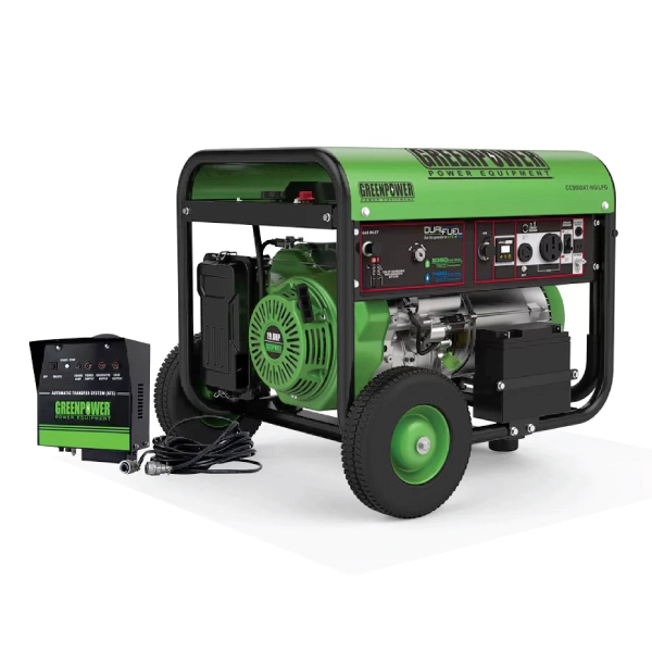 موتور برق گازسوز گرین پاور ۸.۴ کیلووات مدل CC9000ATSNG/LPG به همراه تابلو ATS