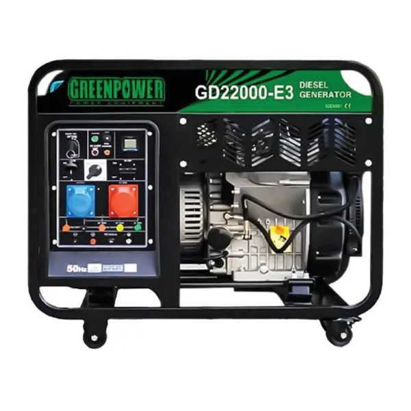 موتور برق دیزلی گرین پاور ۱۸ کیلووات مدل GD22000E3 استارتی