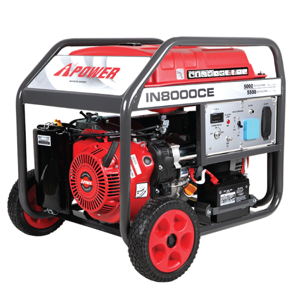 موتور برق بنزینی ای پاور ۶ کیلووات مدل IN8000CE تک فاز