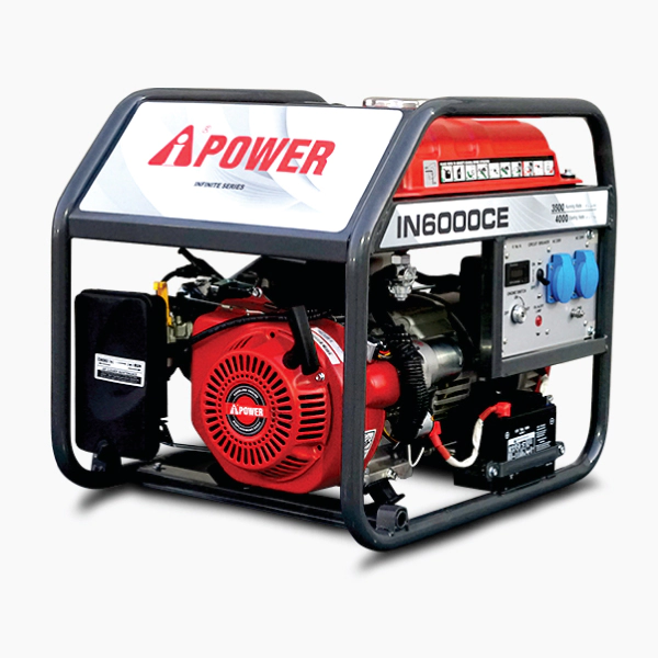 موتور برق بنزینی ای پاور ۳.۸ کیلووات مدل IN6000CE تک فاز سری INFINITE