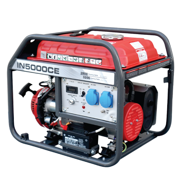 موتور برق بنزینی ای پاور ۳.۲ کیلووات مدل IN5000CE تک فاز