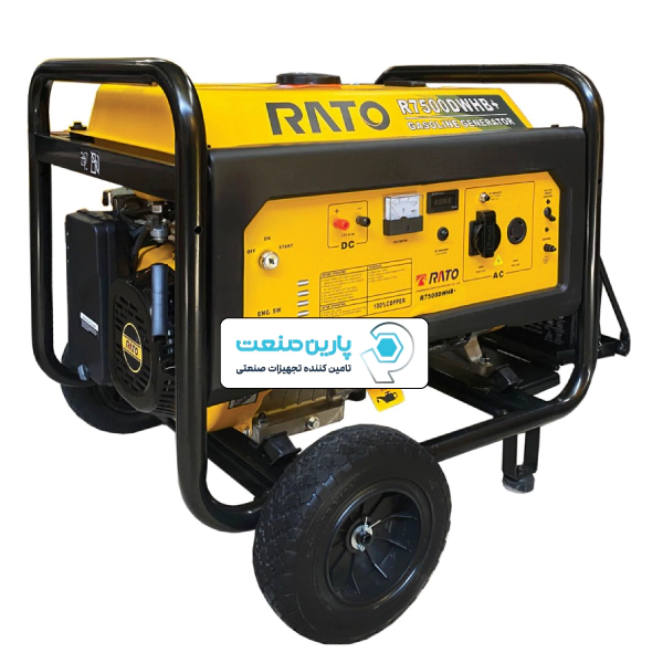 موتور برق بنزینی راتو ۶ کیلووات مدل R7500DWHB+ تک فاز