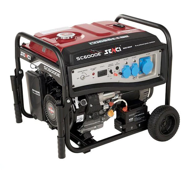 موتور برق بنزینی سنسی ۶ کیلووات مدل SC6000E تک فاز