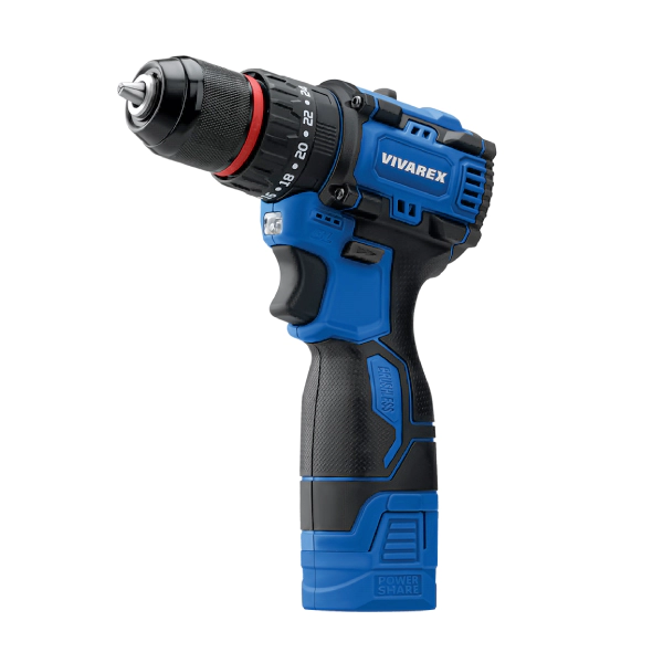 دریل چکشی شارژی ویوارکس 16.8 ولت مدل VR1608BLX دو باتری موتور براشلس