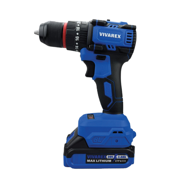 دریل چکشی شارژی ویوارکس 20 ولت مدل VR2010BLX دو باتری موتور براشلس