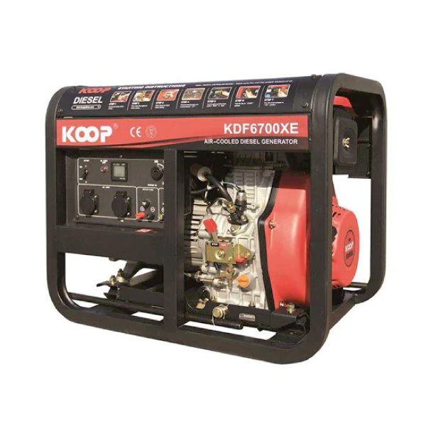 موتور برق دیزلی کوپ ۴.۵ کیلووات مدل KDF6700XE تک فاز استارتی
