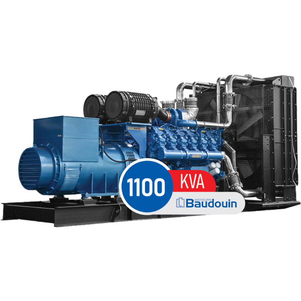 دیزل ژنراتور بادوین ۱۱۱۰ کاوا مدل 12M26G1100/5 کوپله شده با ژنراتور استمفورد چینی