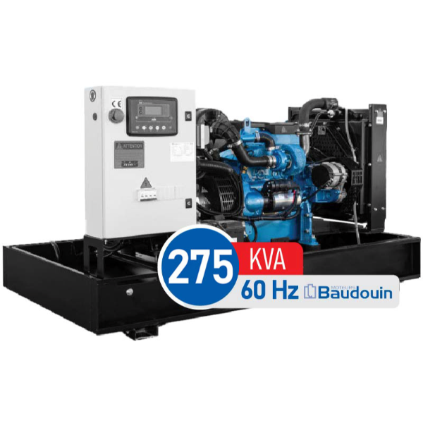 دیزل ژنراتور بادوین ۲۷۵ کاوا مدل 6M16GD0/S کوپله شده با ژنراتور استمفورد چینی