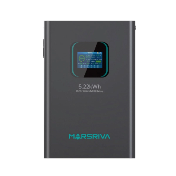 باتری لیتیوم فسفات آهن MARSRIVA با ظرفیت 5.2 کیلووات ساعت مدل  MR-LFP48-100-WMD