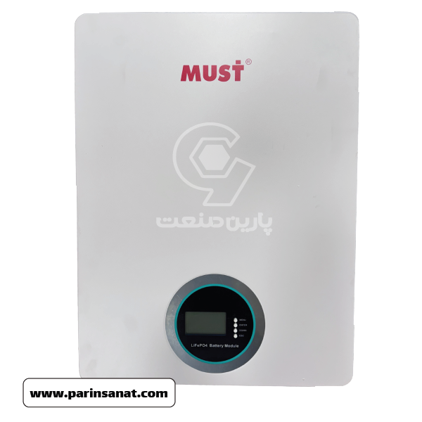 باتری لیتیوم فسفات آهن MUST با ظرفیت 5 کیلووات ساعت مدل LP16-48100