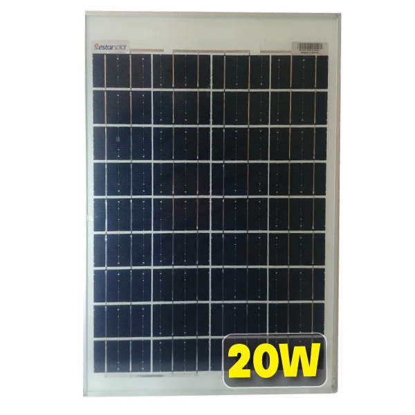 پنل خورشیدی Restar با توان 20 وات مدل RT020M مونوکریستال