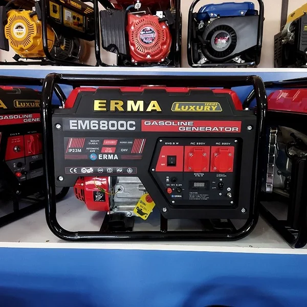 موتور برق بنزینی ارما ۳.۵ کیلووات تک فاز ۷ اسب بخار EM6800C