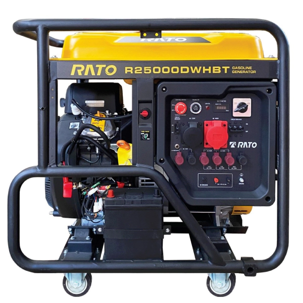 موتور برق بنزینی راتو ۱۹ کیلووات مدل R25000DWHB تک فاز استارتی