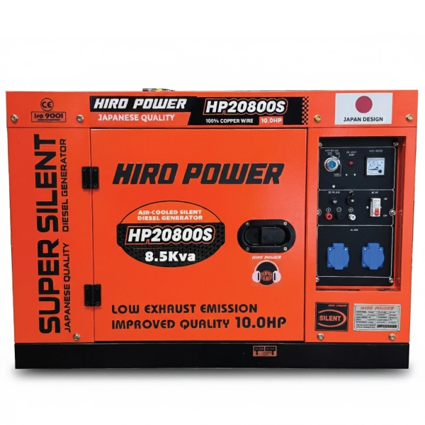 موتور برق دیزلی هیرو پاور 6.8 کیلووات مدل HP20800S استارتی