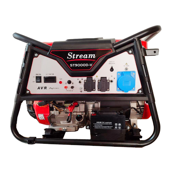 موتور برق بنزینی استریم ۷.۷ کیلووات مدل ST9000D-V تک فاز استارتی
