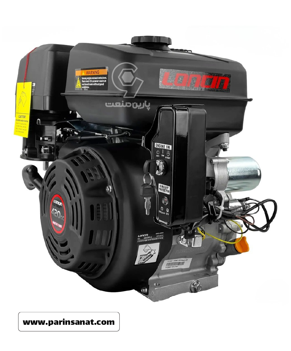موتور تک بنزینی لانسین 15 اسب بخار مدل G420FD استارتی