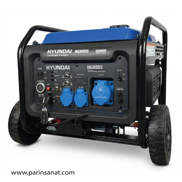 موتور برق بنزینی هیوندای 5.5 کیلووات مدل HG8055 اینورتری