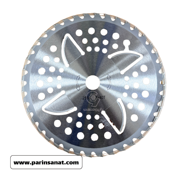 تیغه الماسه علف تراش 40 پر چاقویی رنگ استیل مدل 40T