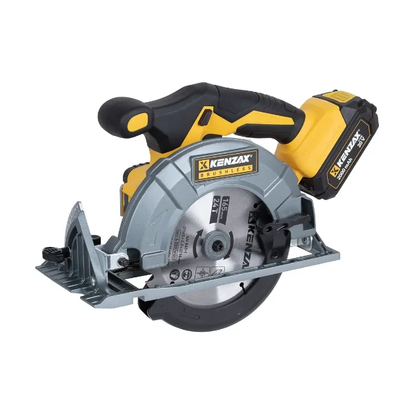 اره گردبر شارژی کنزاکس ۲۰ ولت ۱۶۵ میلی‌متر مدل 8716 تک باتری براشلس