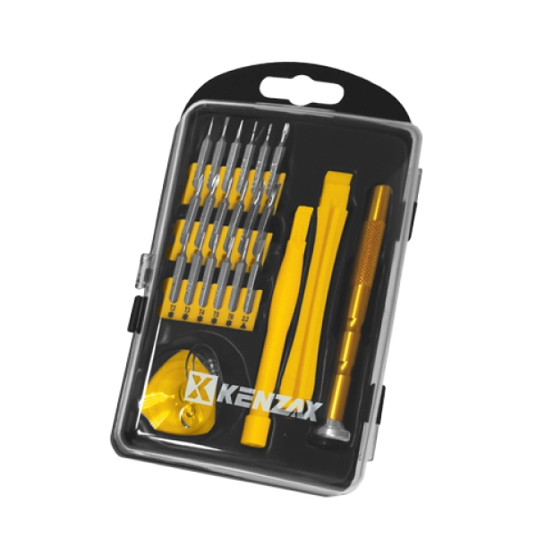 ست پیچ گوشتی تعمیر حرفه‌ای موبایل و ساعت کنزاکس 23 عددی مدل KMR-123