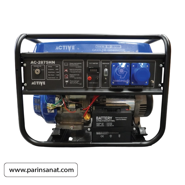 موتور برق بنزینی اکتیو 7.5 کیلووات مدل AC-2875HN استارتی
