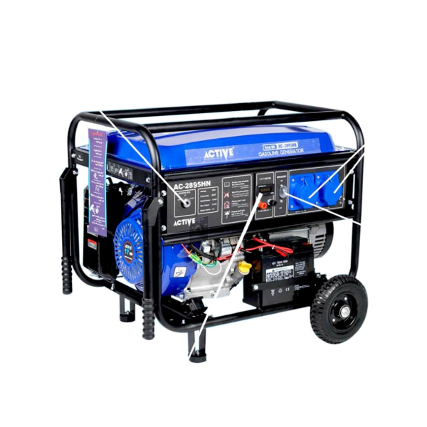 موتور برق بنزینی اکتیو 9.5 کیلووات مدل AC-2895HN استارتی