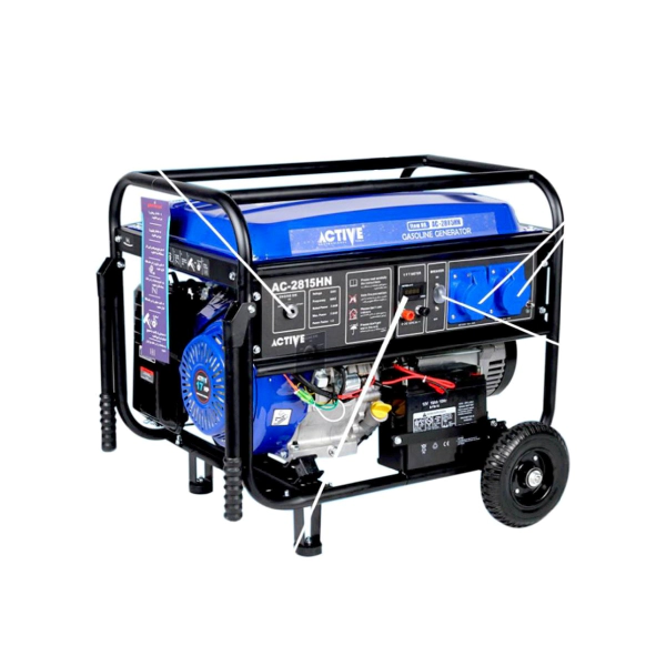 موتور برق بنزینی اکتیو 10.5 کیلووات مدل AC-2815HN استارتی