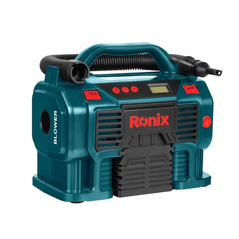 مینی کمپرسور باد سه‌کاره دیجیتال فندکی و برق شهری با کیف رونیکس مدل RH-4261B